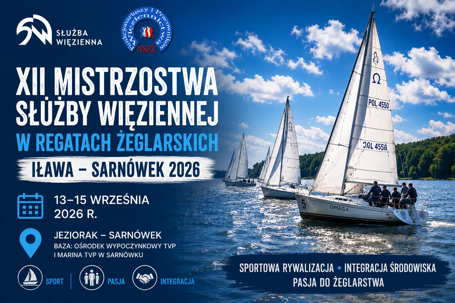 XII Mistrzostwa Służby Więziennej w Regatach Żeglarskich „Iława – Sarnówek 2026”. Ruszyły zapisy